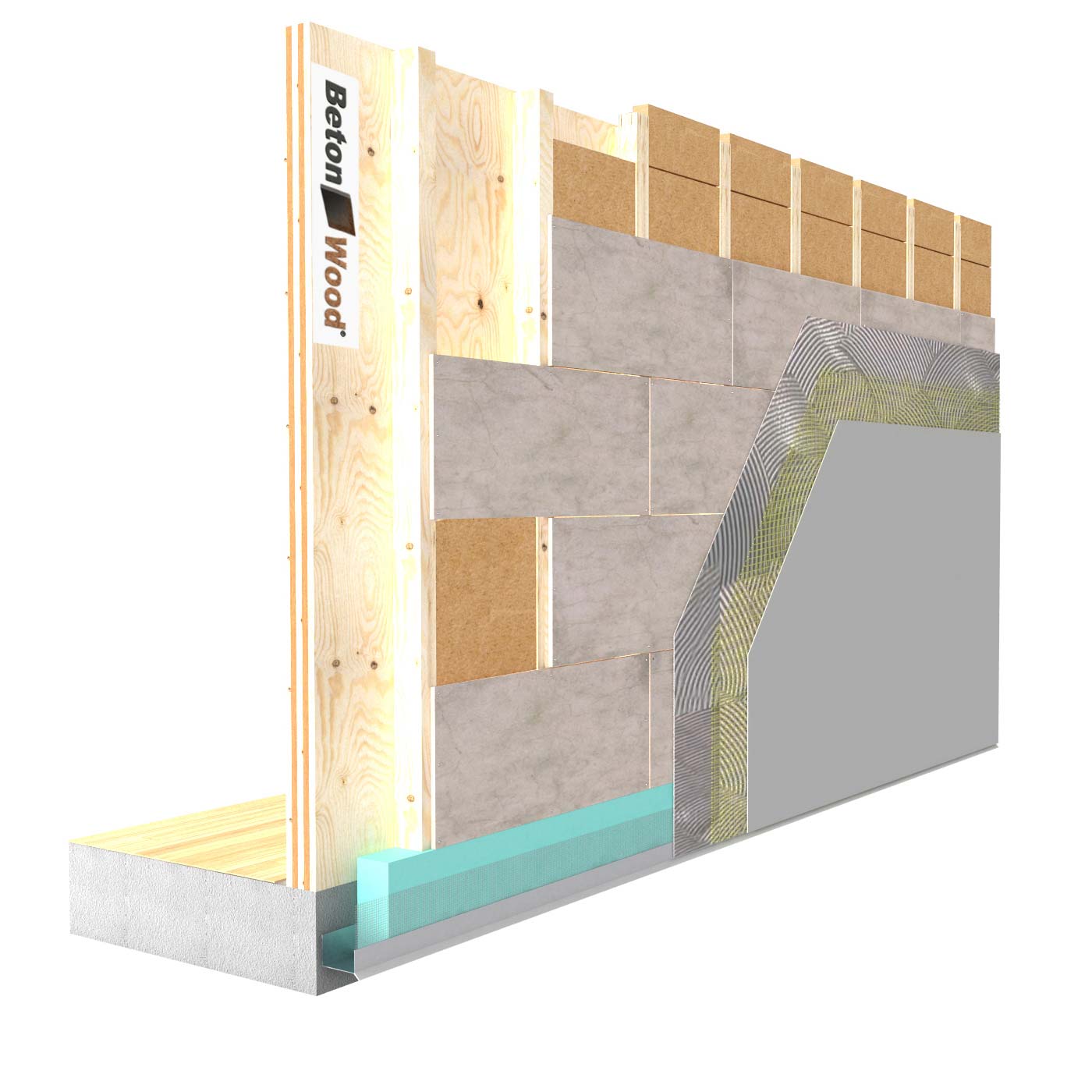 Cappotto termico in fibra di legno Therm dry e cementolegno su x-lam
