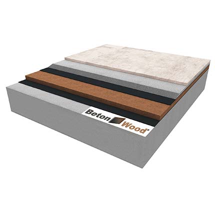 Massetto con fibra di legno Base sotto calcestruzzo