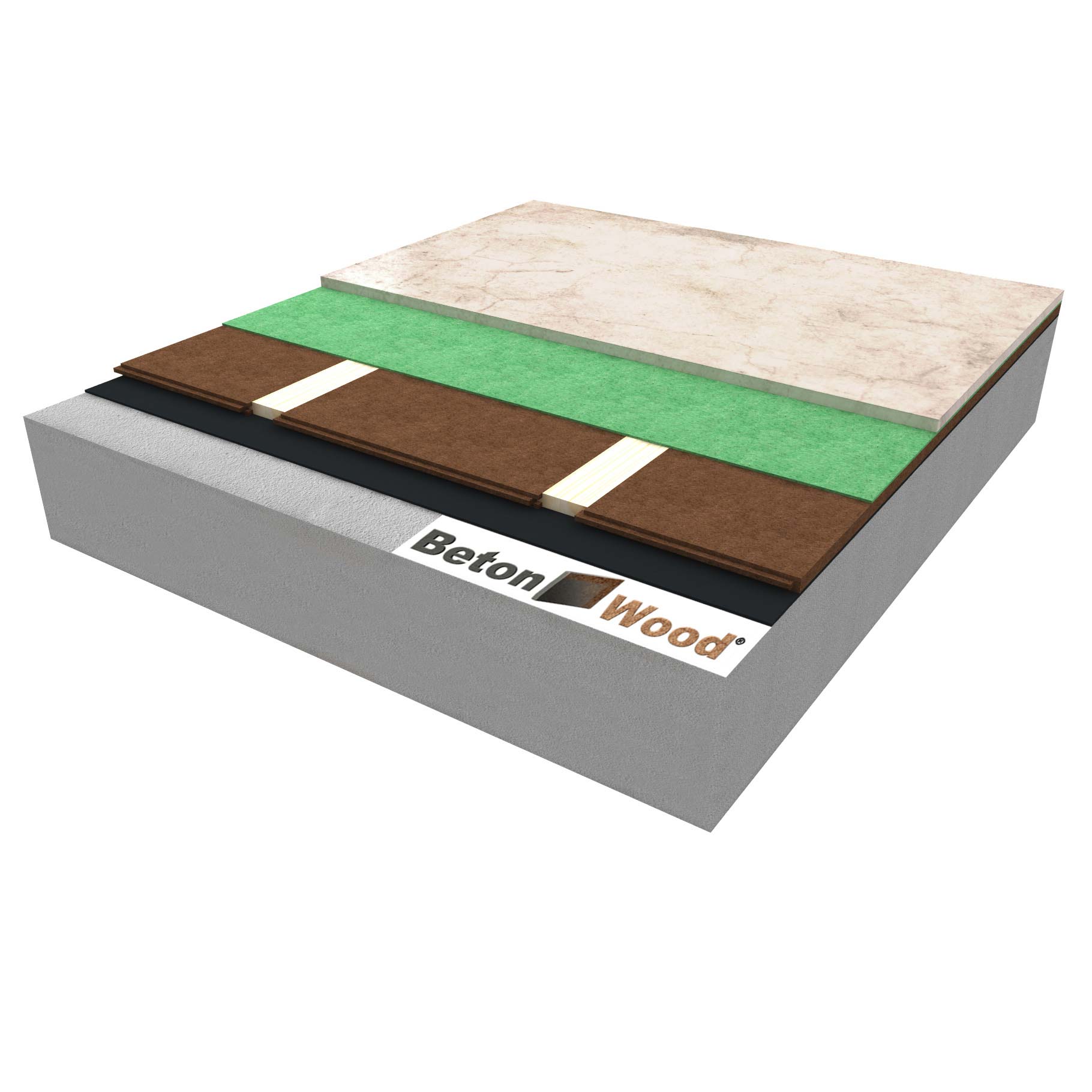 Massetto a secco in fibra di legno Floor