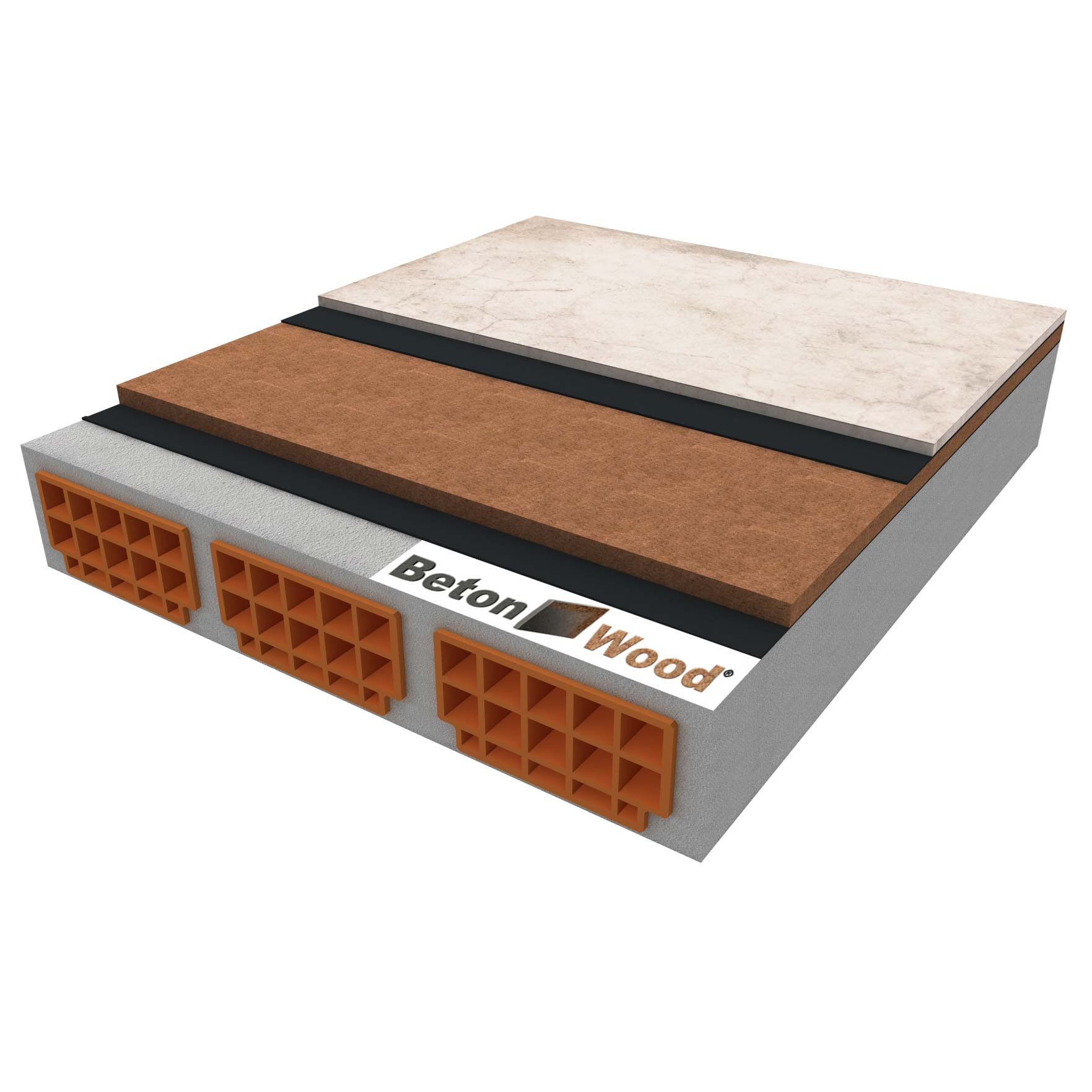 Solaio in fibra di legno ad elevata densità Base e cementolegno